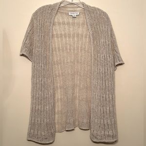 Coldwater Creek Cardigan Open Knit XL Tan